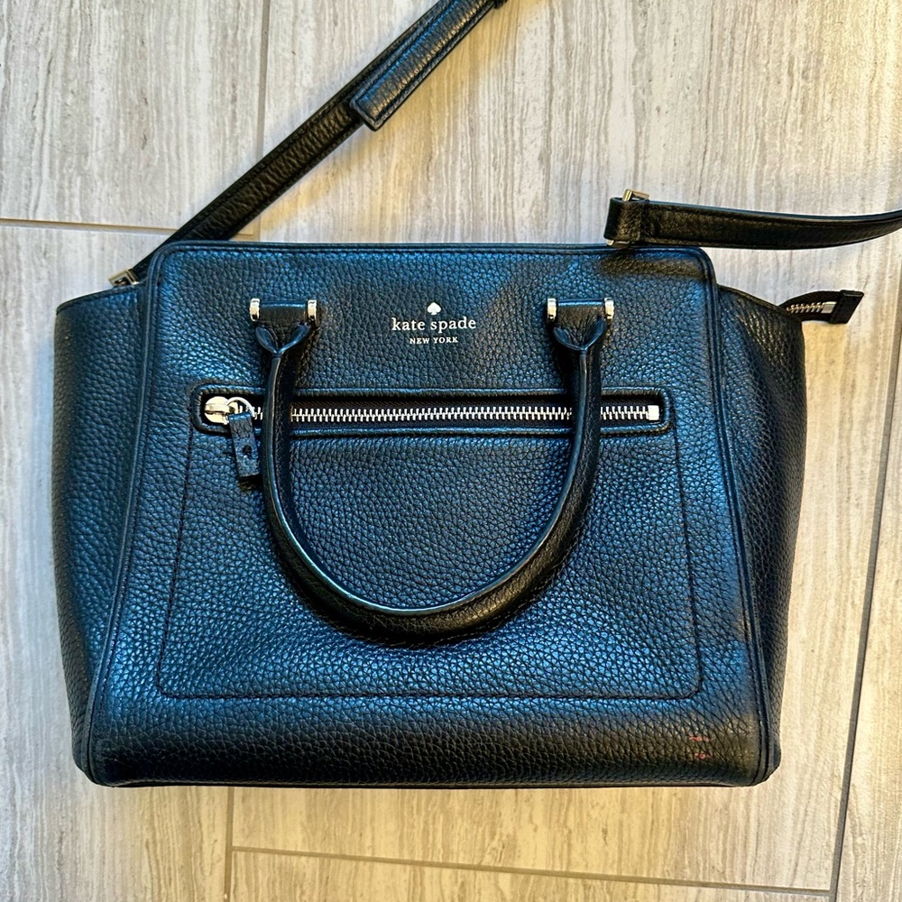 Kate Spade Black Small Allyn Bag with Structured Design